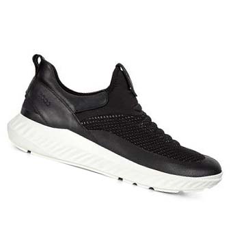 Men's Ecco St.1 Lite Slip-on Sneakers Black | Canada 656UZG